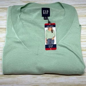 GAP Mint Green V-Neck Sweater